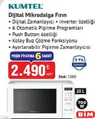 KUMTEL DİJİTAL MİKRODALGA FIRIN fiyat ve kampanya bilgisi